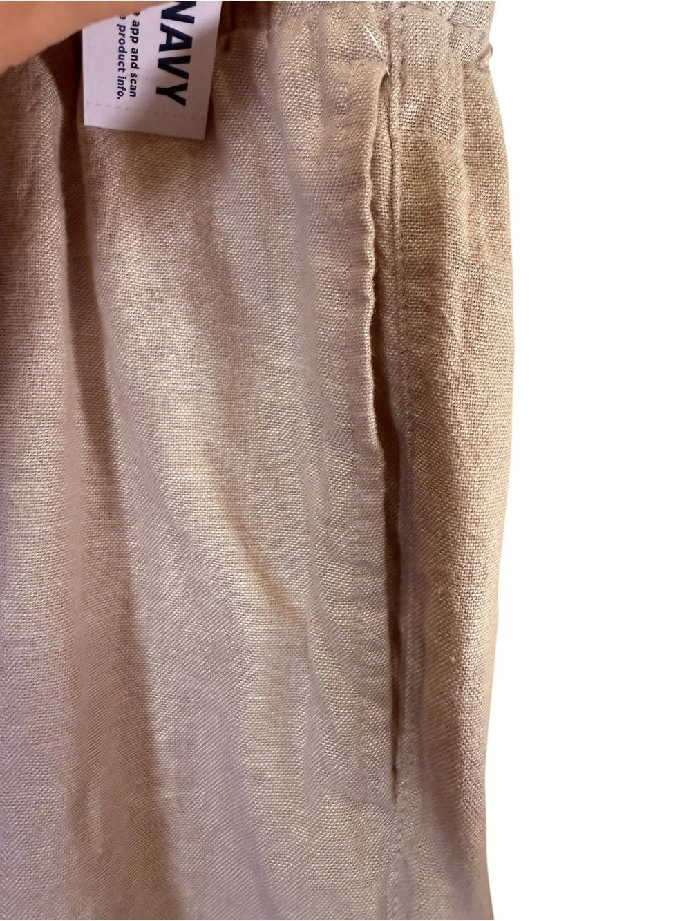 Old Navy Women’s Beige Linen-Blend Classic Comfort Waist Bermuda Shorts Sz XL